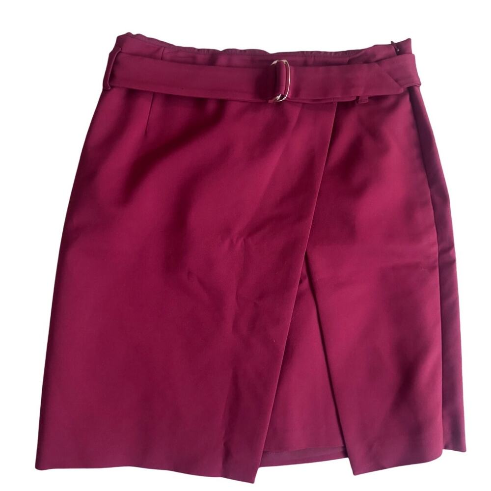 NWT White House Black Market | Burgundy Envelope A-Line Skirt | Size 2P
